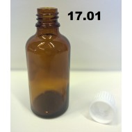 17.01 - Prázdná skleněná kapací lahvička na chemikálie 50 ml
