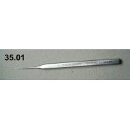 Preparační jehla - kovové držátko, rovná, délka 13,6 cm 