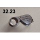 32.23 - Lupa zvětšení 20x, průměr čočky 12 mm (stříbrná)