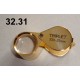 32.31 - Magnifiers - magnification 10x, lens diameter 21 mm (gold)