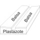 07.501 - Plastazote setting boards with balsa - span 4 cm, length 30 cm, groove 4 mm