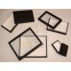 Boxes with glass lid 30x40x5,4 cm - black
