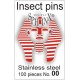 02.20 - Insect pins white - size 00, length 39 mm, diameter 0.30 mm
