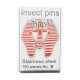 Insect pins white - size 0