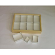  06.38 - Entomological wooden box 40x50x6 cm (natural pine) without filling for CARTON UNIT SYSTEM, glass lid