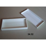 34.32 - White plastic archives box 50 (for 50 slides)