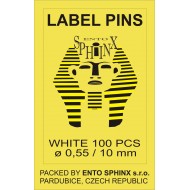 Label pins white - packing of 100 pieces