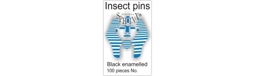 Black insect pins