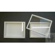 05.406 - Box with glass lid 40x43x6 cm - white