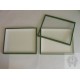 05.37 - Box with glass lid 30x40x6,5 cm - green