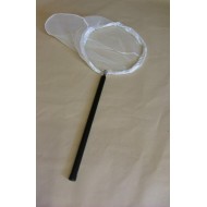 26.91 - Single laminate stick ( 75 cm ) with round folding frame ( 35 cm ) and bag of glassy meshes ( 1x1 mm ) 	