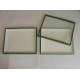 05.26 - Boxes with glass lid 23,5x29,5x5,4 cm - green
