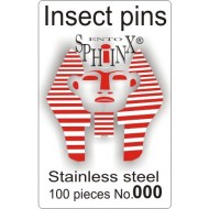 Insect pins white - size 000