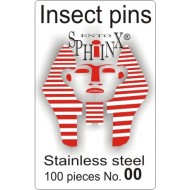 02.20 - Insect pins white - size 00