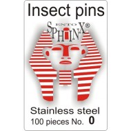 02.10 - Insect pins white - size 0