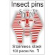 02.01 - Insect pins white - size 1, length 39 mm, diameter 0.40 mm