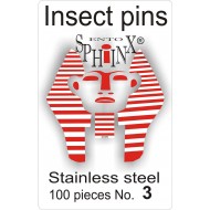 Insect pins white - size 3