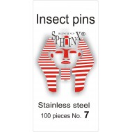 Insect pins white - size 7