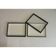 05.407 - Boxes with glass lid 40x50x6,5 cm - black