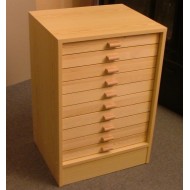 06.80 - Cabinet 10 ( botton part ) for 10 drawers 40x50 ( without drawers )