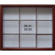 06.41 - Brown impregnated alder(mahogany) 33,5x38x6 cm