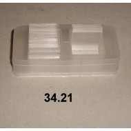 34.21 - Krycí sklíčka čtvercová 20x20 mm, zn. Best, balení 200 ks 