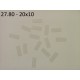 27.80 - Étiquettes autocollantes - TRANSPARENTES 20x10