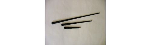 Manches télescopiques pliables, longueur pliée 110 cm