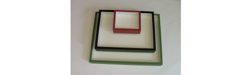 Boites tapissées de toile - COUVERCLE EN VERRE
