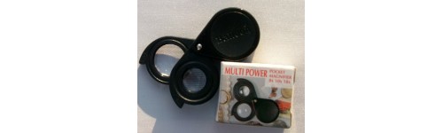 Folding magnifiers duo in black plastic case